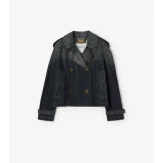 Cropped Denim Mayfair Trench Jacket