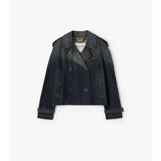 Cropped Denim Mayfair Trench Jacket
