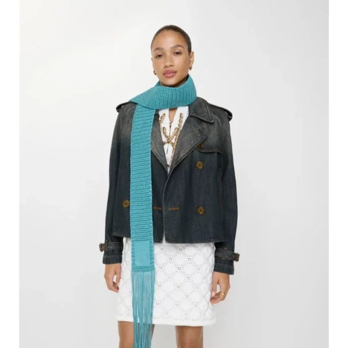 Cropped Denim Mayfair Trench Jacket
