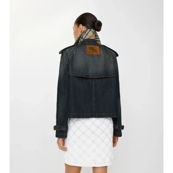 Cropped Denim Mayfair Trench Jacket