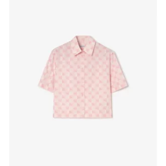 Cropped Ekd Checkerboard  Cotton Shirt