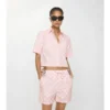 Cropped Ekd Checkerboard  Cotton Shirt