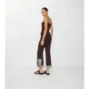 Cropped Embroidered Wool Silk Flared Trousers