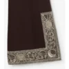 Cropped Embroidered Wool Silk Flared Trousers