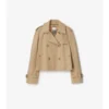 Cropped Gabardine Mayfair Trench Jacket