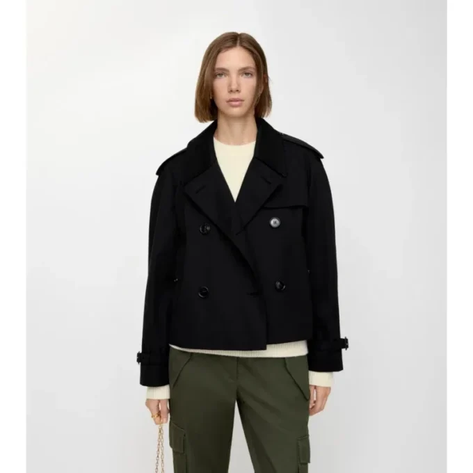 Cropped Gabardine Mayfair Trench Jacket
