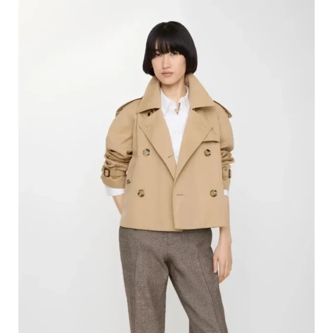 Cropped Gabardine Mayfair Trench Jacket