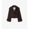 Cropped Gabardine Trench Jacket