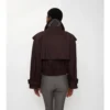 Cropped Gabardine Trench Jacket