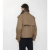 Cropped Gabardine Trench Jacket