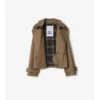 Cropped Gabardine Trench Jacket