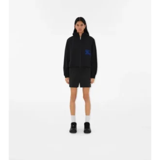 Cropped Nylon Hooded Jacket