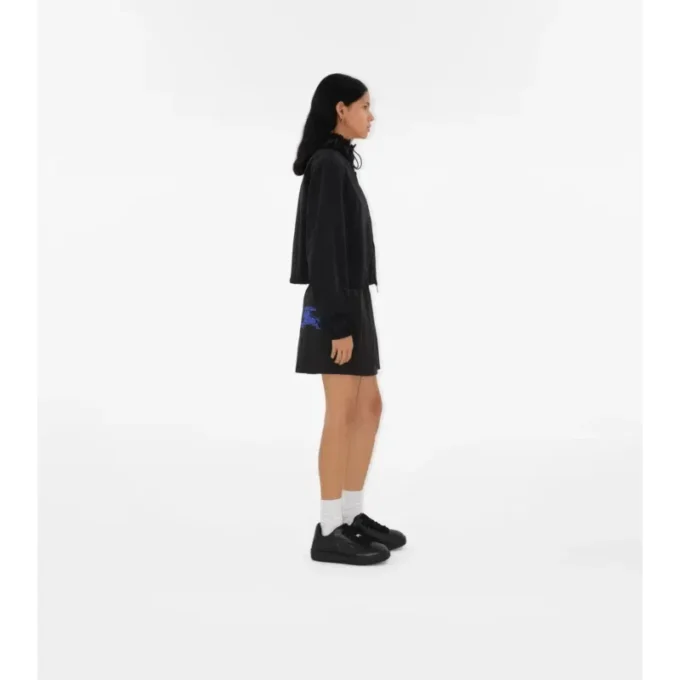 Cropped Nylon Hooded Jacket