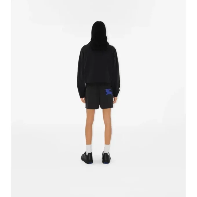 Cropped Nylon Hooded Jacket