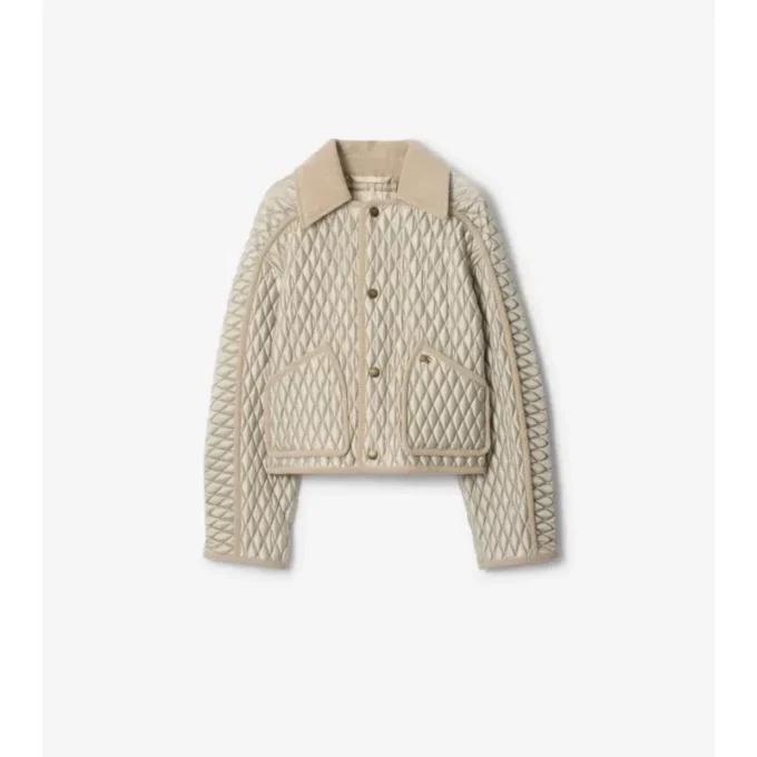 Cropped Quilted Nylon Floriston Jacket