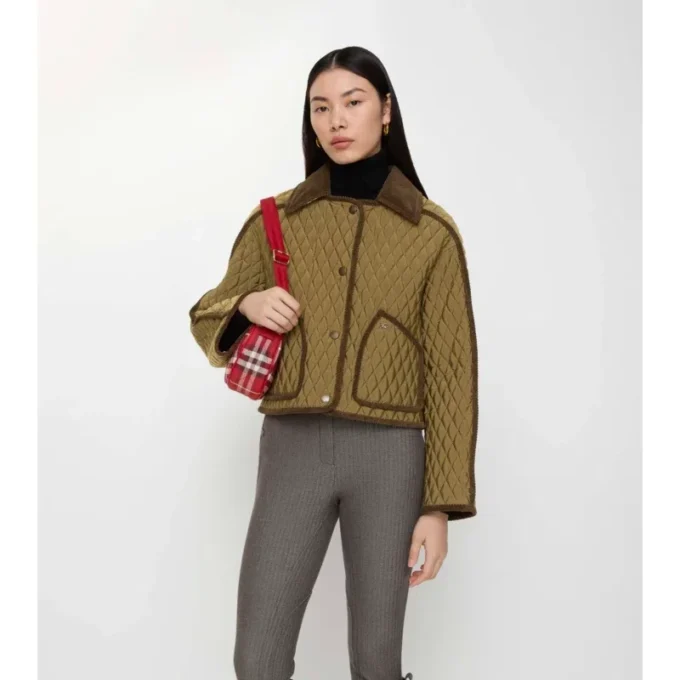 Cropped Quilted Nylon Floriston Jacket