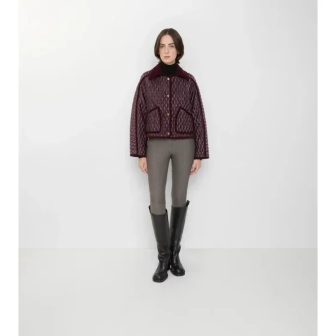 Cropped Quilted Nylon Floriston Jacket