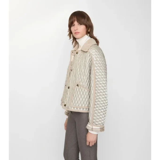 Cropped Quilted Nylon Floriston Jacket