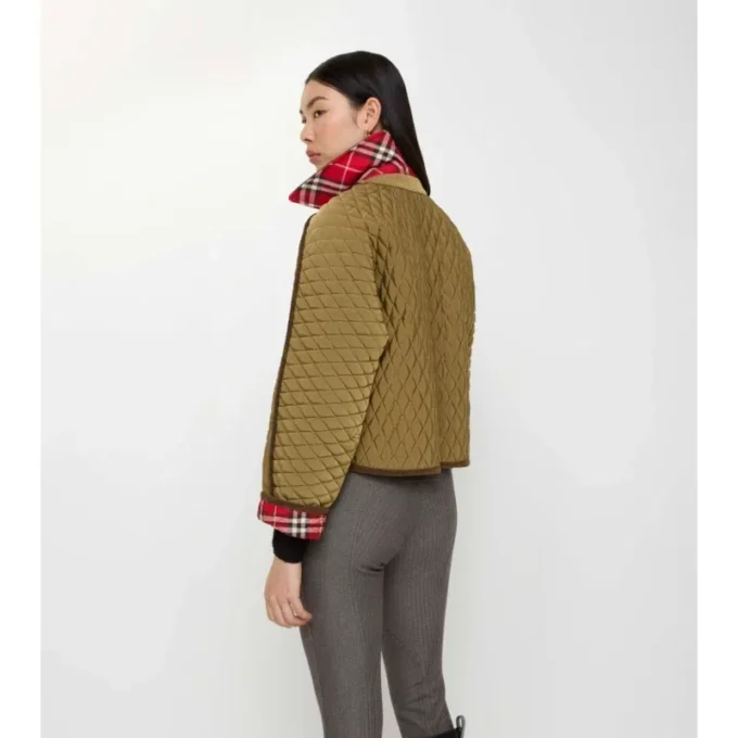 Cropped Quilted Nylon Floriston Jacket