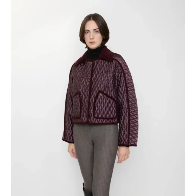 Cropped Quilted Nylon Floriston Jacket
