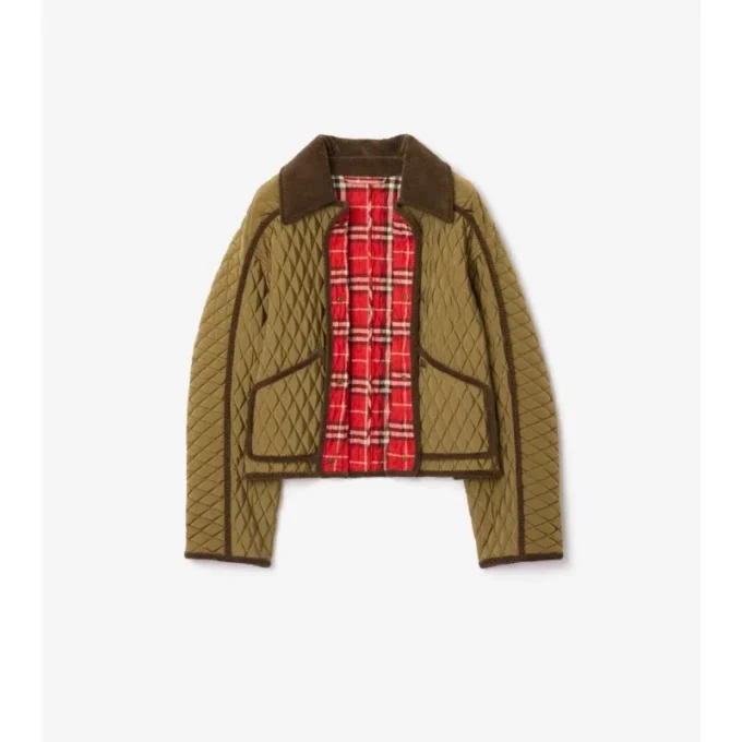 Cropped Quilted Nylon Floriston Jacket