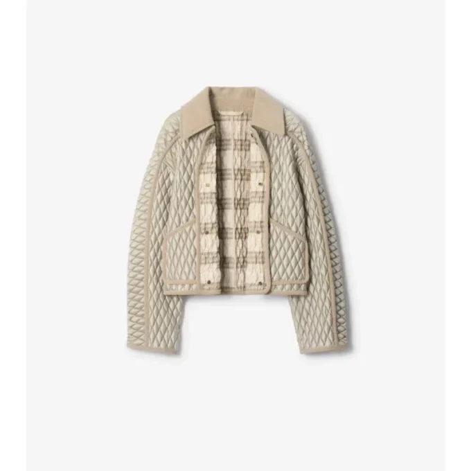 Cropped Quilted Nylon Floriston Jacket