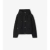 Cropped Quilted Nylon Hooded Jacket