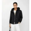 Cropped Quilted Nylon Hooded Jacket