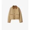 Cropped Quilted Nylon Jacket