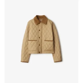 Cropped Quilted Nylon Jacket