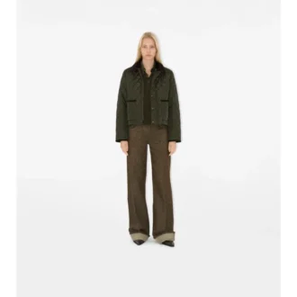 Cropped Quilted Nylon Jacket