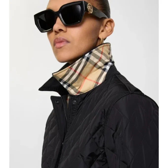 Cropped Quilted Nylon Jacket
