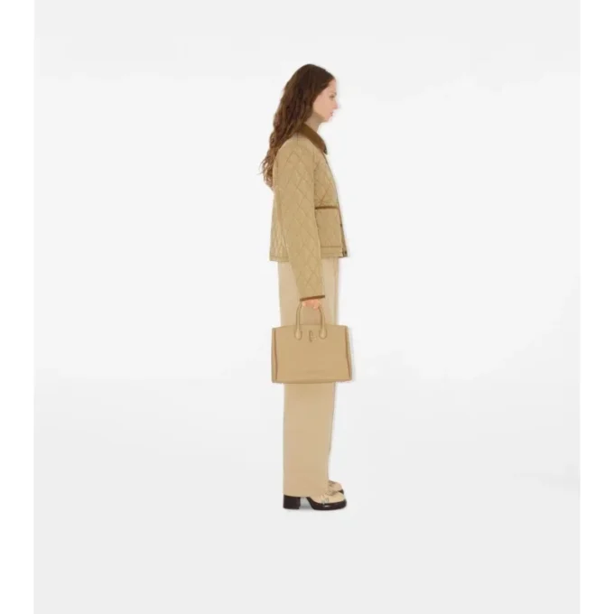 Cropped Quilted Nylon Jacket