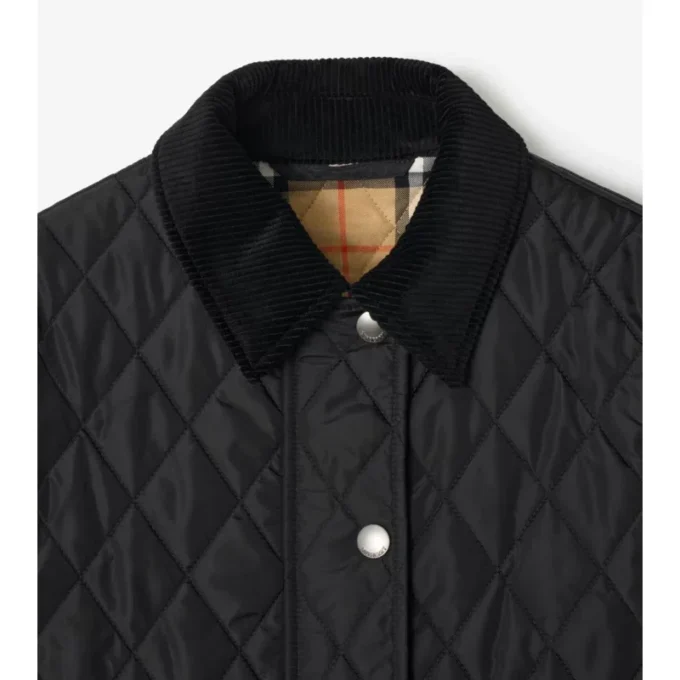 Cropped Quilted Nylon Jacket