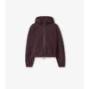 Cropped Reversible Check Hooded Jacket