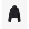 Cropped Reversible Check Hooded Jacket