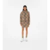 Cropped Reversible Check Jacket
