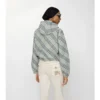 Cropped Reversible Check Jacket