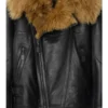 Cropped Shearling Aviator Jacket