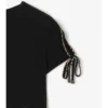 Cropped Tie-Sleeve Cotton T-Shirt