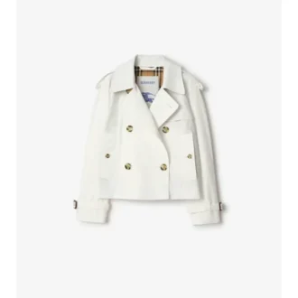 Cropped Tropical Gabardine Mayfair Trench Jacket