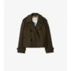 Cropped Tropical Gabardine Mayfair Trench Jacket