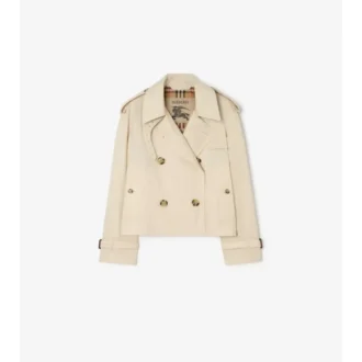 Cropped Tropical Gabardine Mayfair Trench Jacket