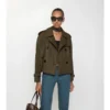 Cropped Tropical Gabardine Mayfair Trench Jacket
