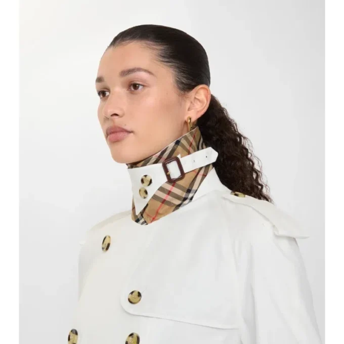 Cropped Tropical Gabardine Mayfair Trench Jacket
