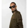 Cropped Tropical Gabardine Mayfair Trench Jacket