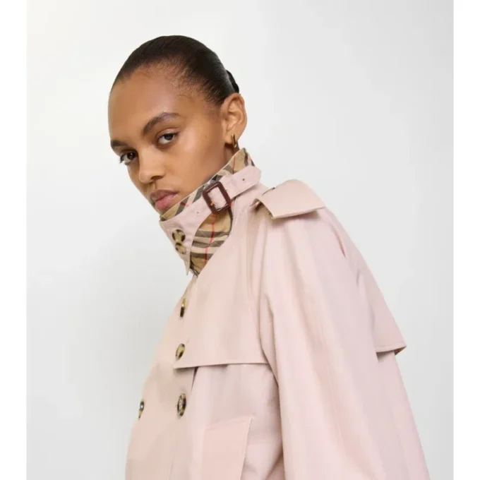 Cropped Tropical Gabardine Mayfair Trench Jacket
