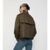 Cropped Tropical Gabardine Mayfair Trench Jacket
