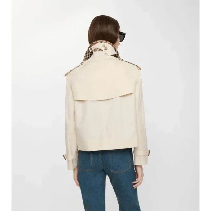 Cropped Tropical Gabardine Mayfair Trench Jacket