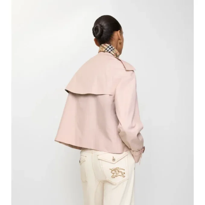 Cropped Tropical Gabardine Mayfair Trench Jacket